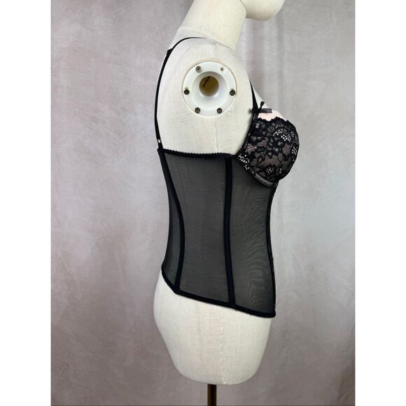 Victoria’s Secret Black Lace Corset Top 34C - Picture 2 of 7
